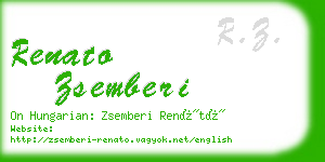 renato zsemberi business card